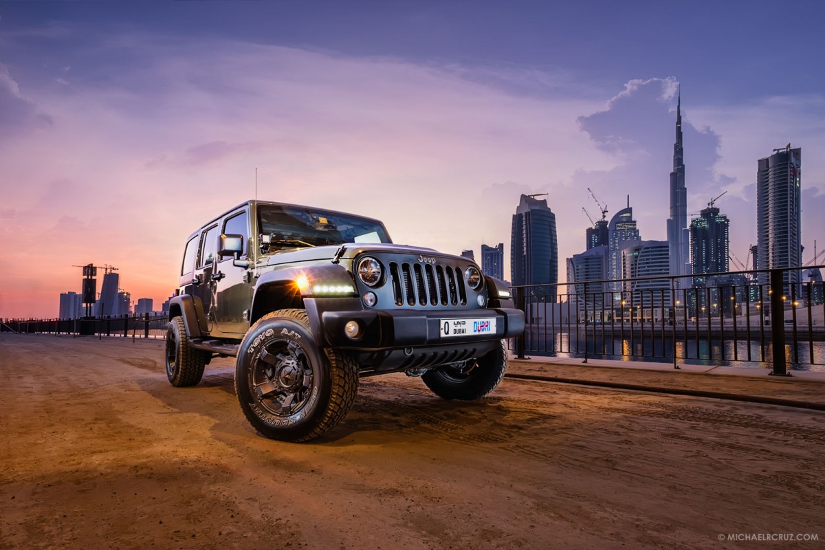 Jeep Wrangler Dubai, UAE, Automotive Photographer Michael R. Cruz